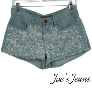Joe’s Jeans Beaded Denim Shorts Size 27